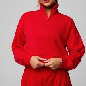 FLX scuba crop 3/4 zip pull over